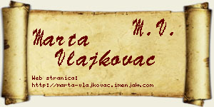 Marta Vlajkovac vizit kartica